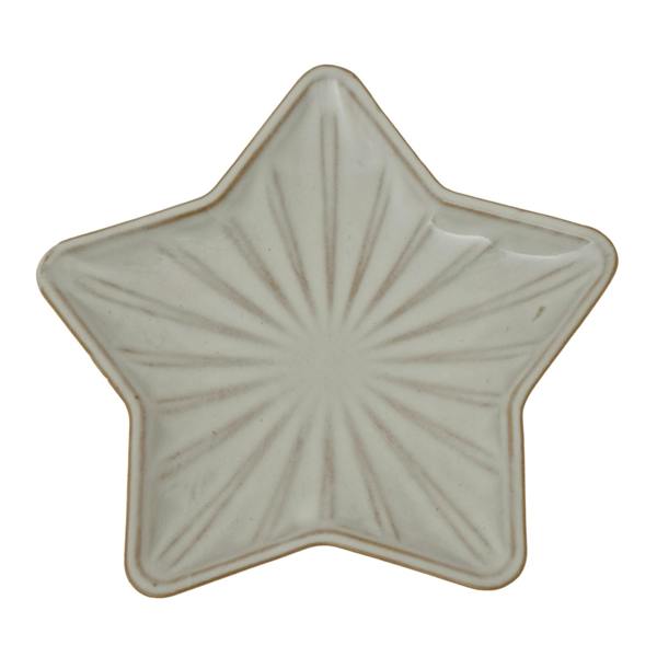 Hill Interiors Ceramic Star Christmas Dish - White - 