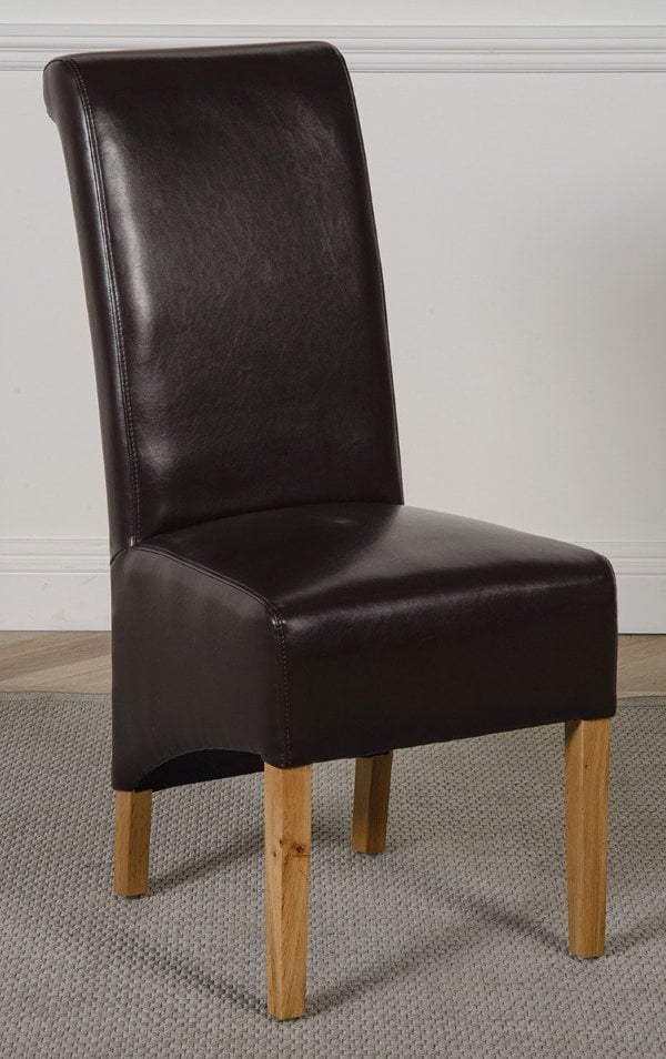 That's Furniture Oslo 90 x 90cm Small Square Oak Dining Set with Montana Leather Chairs