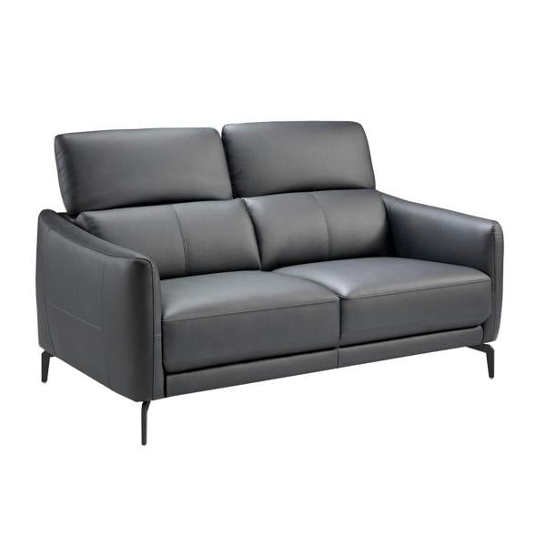 Angel Cerdá Black leather sofa 6058/6059