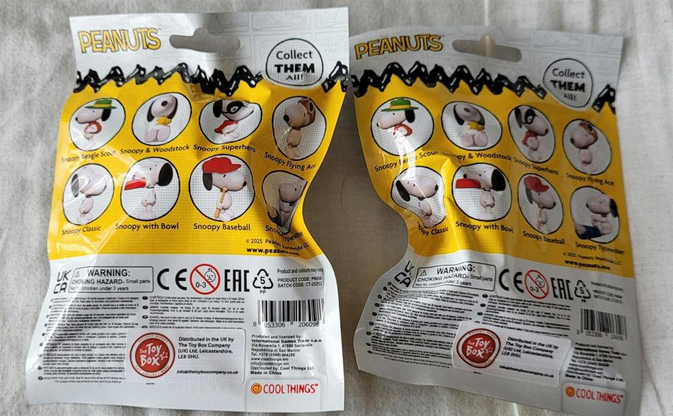 Peanuts/Snoopy Mini Figure Blind Bags x TWO