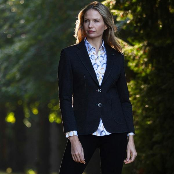 STRETCH COTTON LYCRA WOMENS JACKET WITH MULTICOLOUR STITCHING - Premium Men's Patterned Shirt by Claudio Lugli | Bold Design, Tailored Fit, Best Printed Shirts