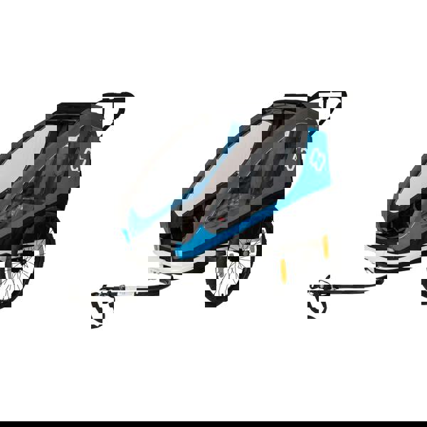 Hamax Traveller Twin Child Bike Trailer - Blue/Grey