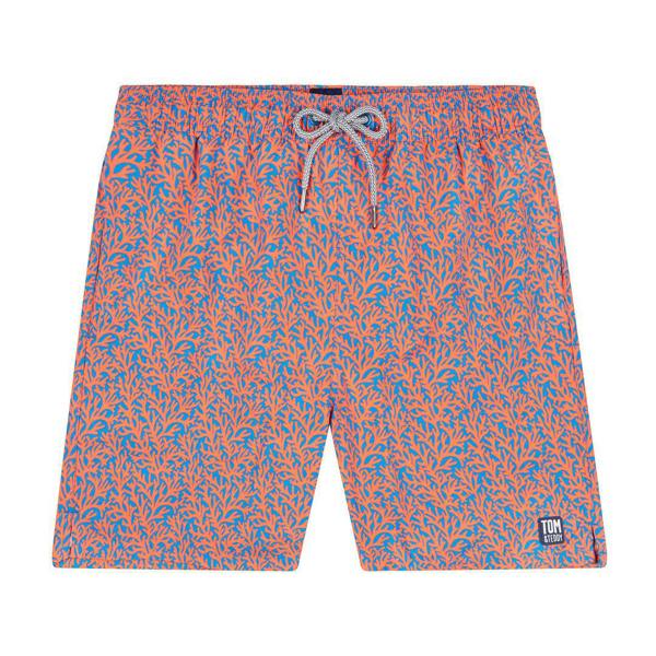 Tom & Teddy Mid Blue & Orange Coral