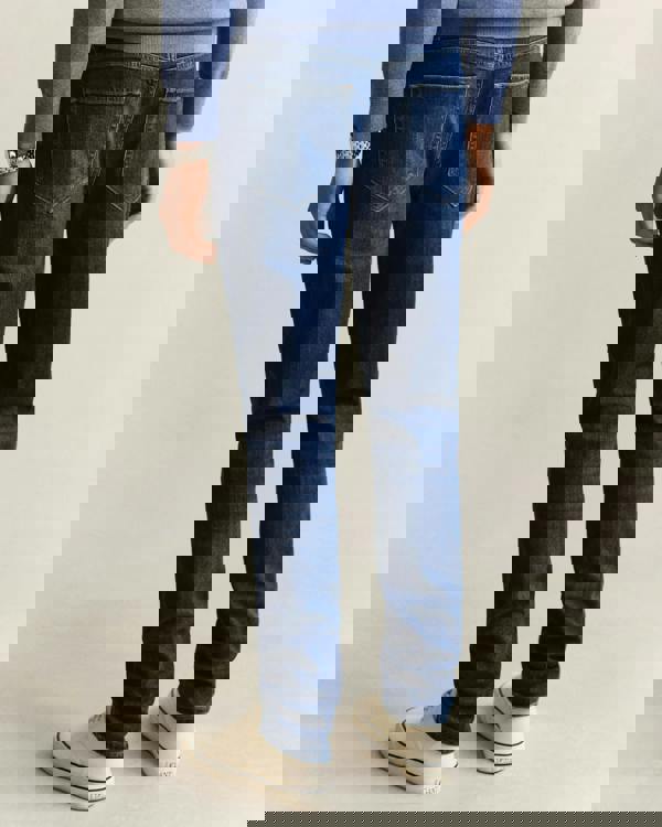 GANT Mens Slim Fit Gant Jeans - 971 Mid Blue Worn In