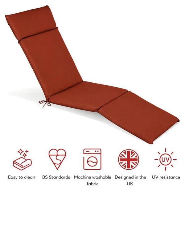 SP Range Steamer Pad Garden Cushion TERRACOTTA The Garden Furniture Shop