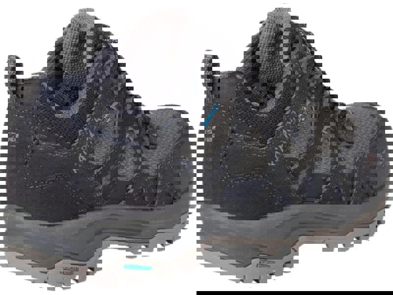 Karrimor Bodmin Low 6 Mens Walking Hiking Trekking Trainers, black and grey outdoor footwear with rugged sole and breathable mesh upper for outdoor trekking.