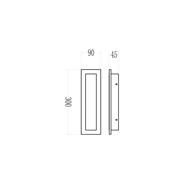 Milagro Wow wall lamp 10W 3CCT IP54 30cm