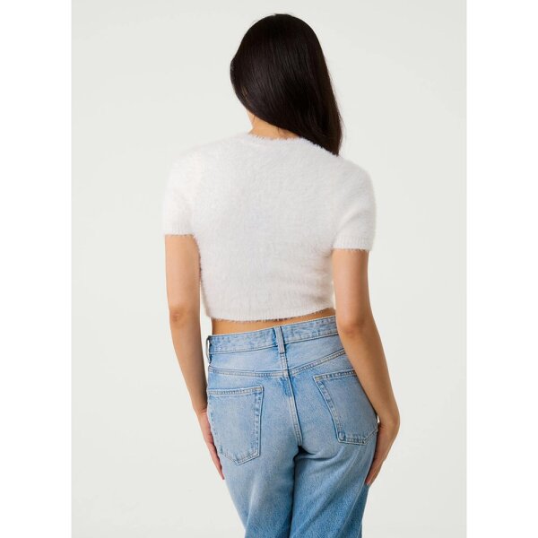 Pink Vanilla Short Sleeve Fluffy Knit Jumper