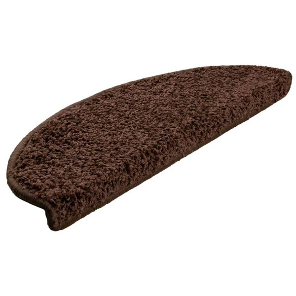 Berkfield Carpet Stair Treads 15 pcs Brown 65x21x4 cm