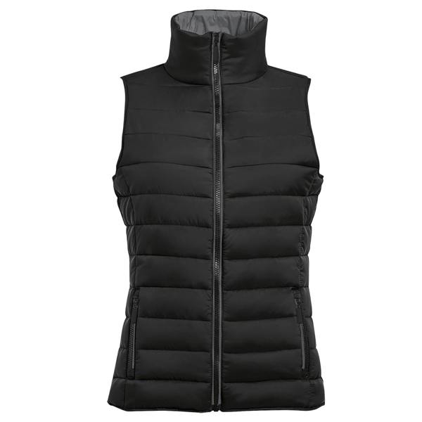 SOLS Womens/Ladies Wave Padded Water Repellent Bodywarmer/Gilet - Black