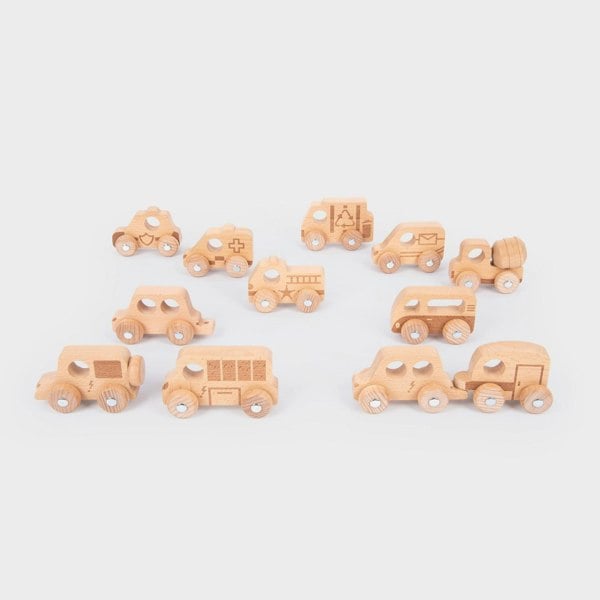 tickit Natural Wooden Vehicles Set