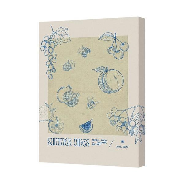Benjamin Tate Design Summer Vibes Fruit Canvas Print Fresh Organic Ink Art