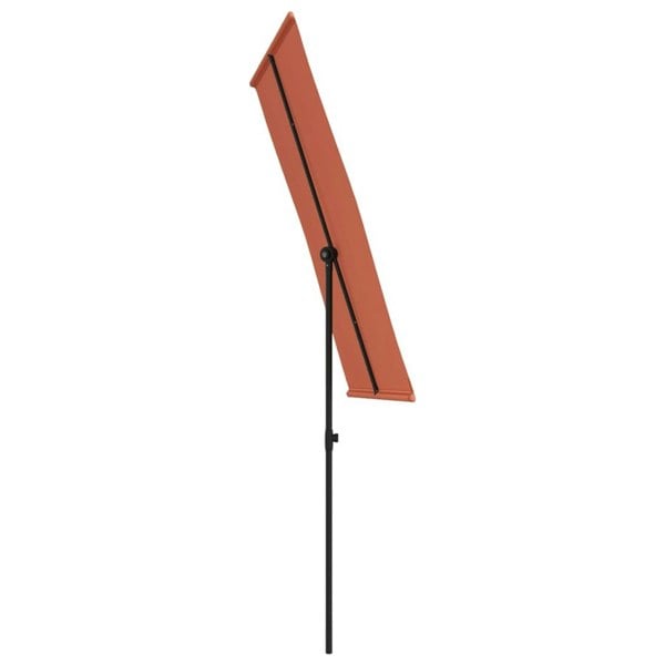 Berkfield Outdoor Parasol with Aluminium Pole 180x110 cm Terracotta