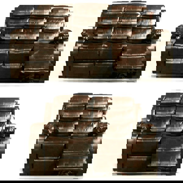 Venlo Leather Reclining Sofa Suite 3 + 2 Seater - 3