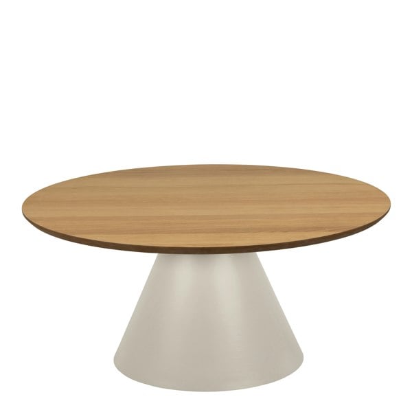 Furniture To Go Soli Round Coffee Table in Oak/Grey 85x40cm