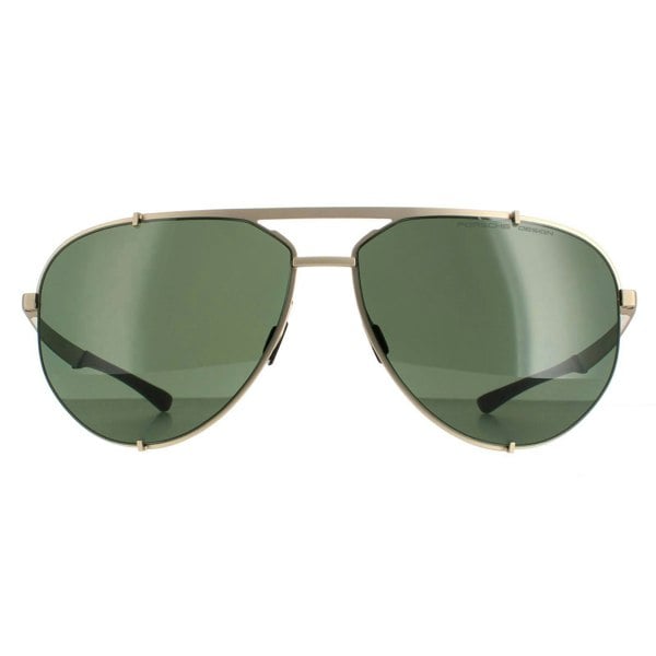 Porsche Design Sunglasses P8920 D Light Gold Black Green