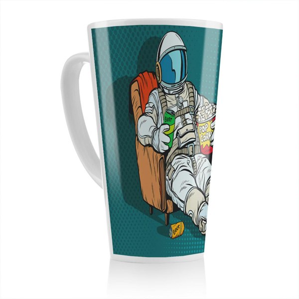 Benjamin Tate Design loneliness in space. Pop art retro Designer Latte Mug