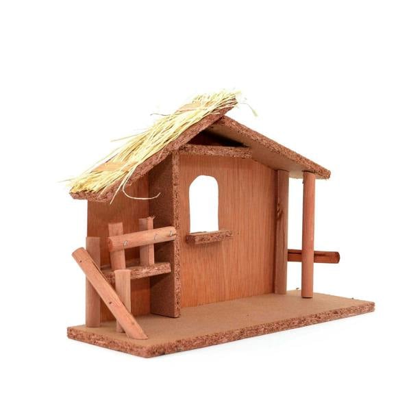 1cm Small Wooden Nativity Scene Background Stable Decoration for Indoor Christmas Displays image 4