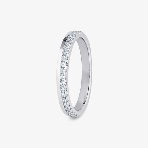 T. H. Baker Platinum 0.20ct Brilliant Cut Diamond Offset Ring OSW-270-050-020-PT (O.5)