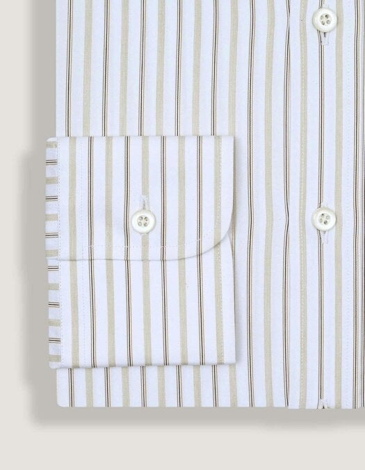 Men's Striped Twill Dress Shirt – Fawn