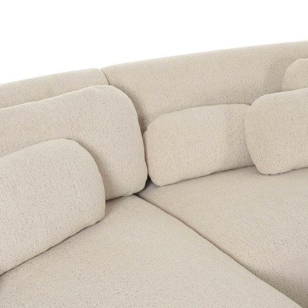 Furniture Edit Misty Cream Boucle Sectional LHF