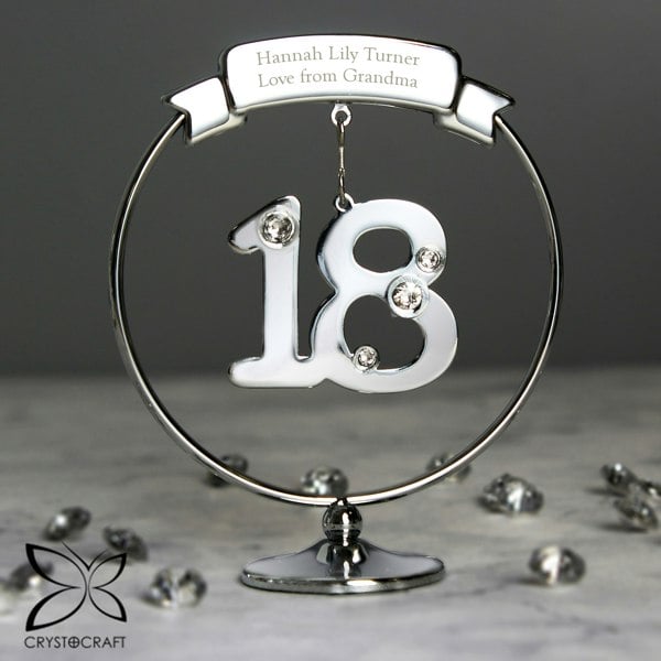 Personalised Memento Company Personalised Crystocraft 18th Celebration Ornament