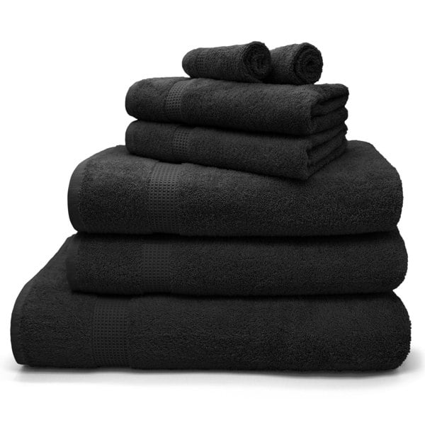 Velosso Luxury Egyptian Cotton Towels 550gsm Royal Black