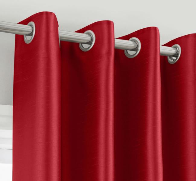 Intimates Elegant Window Treatment Ring Top Curtains in Faux Silk - Energy-Saving, Fully Lined, Ready-Made Drapes - 229cm x 229cm