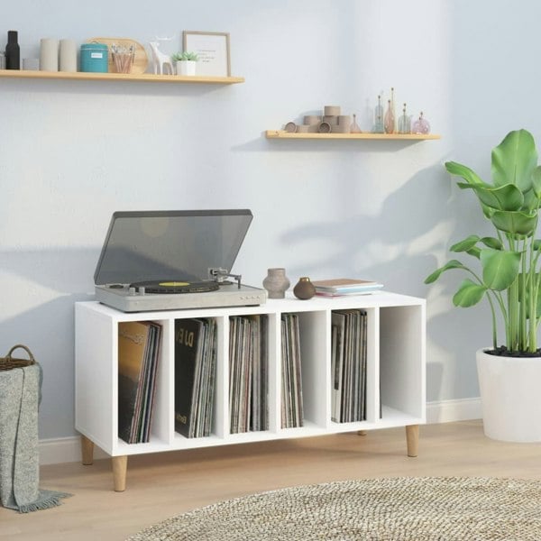 Berkfield Record Cabinet White 100x38x48 cm Engineered Wood