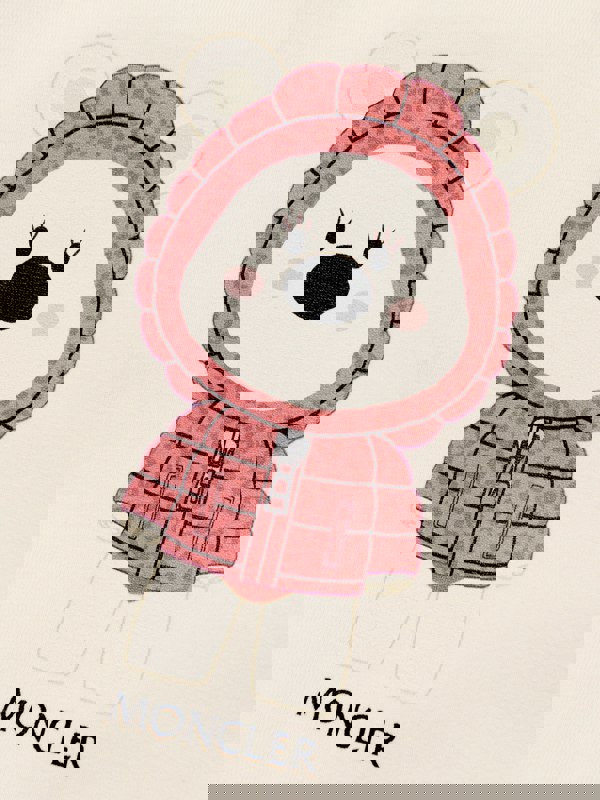 Moncler Enfant Baby Girls Bear Sweatshirt in Cream