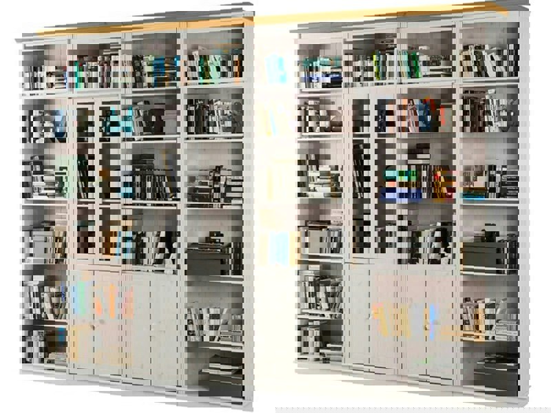 Dorel Home Anita Wall Unit 5 in white honey