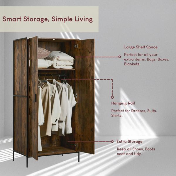 Vida Designs Brooklyn 2 Door Wardrobe