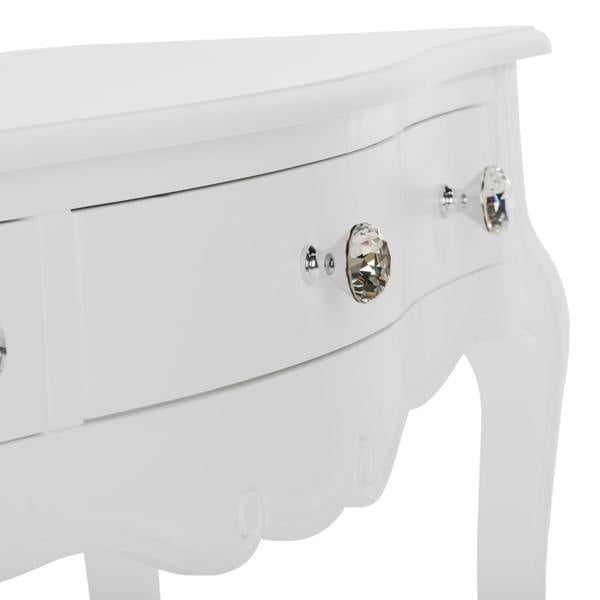 Statement Furniture Juliette French Dressing Table with Drawers and Crystal Handles