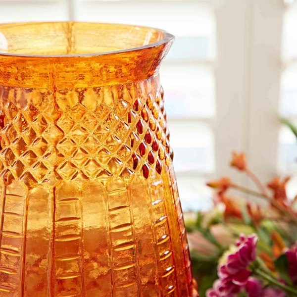 Paper High Orange Recycled Glass Vase