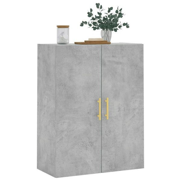 Berkfield Wall Mounted Cabinet Concrete Grey 69.5x34x90 cm