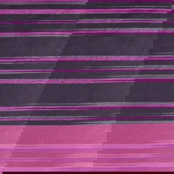Smart Living Reversible Polycotton Textured Stripe Duvet Cover and Pillowcase Set - Purple