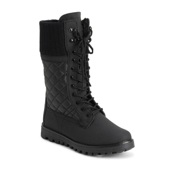 VIVA Women's Faux Fur Thermal Waterproof Outdoor Snow Winter Calf Boots