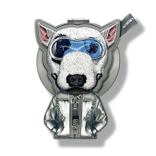 Nimmy Friends Nimmy Cool & Cute 2.0 Blue Terrier Dog Embroidery Magnetic Stand with MagSafe Grey - N-KM-BSZJ-019