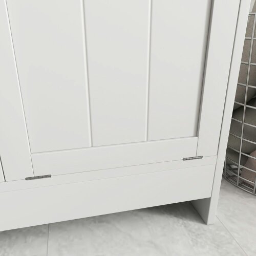 Wyld Haus Nema White Double HamFauxr Laundry Storage Cabinet