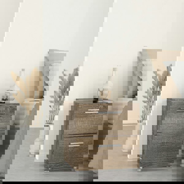 Furniture To Go Pepe Bedside 2 Drawers in Truffle Oak