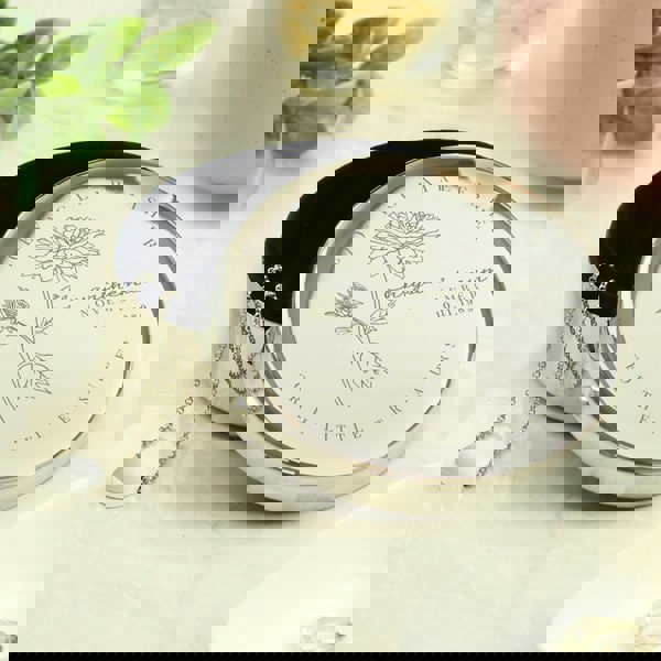 Personalised Memento Company Personalised November Birth Flower Round Trinket Box