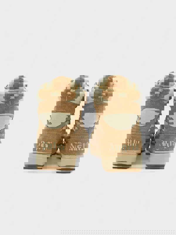 Palm Angels High Top University Leather Suede Sneakers Beige - Supplied FashionPalm Angels