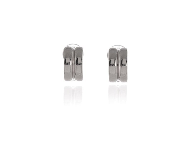 Cachet London Suzy Polished Silver Clip On Earrings