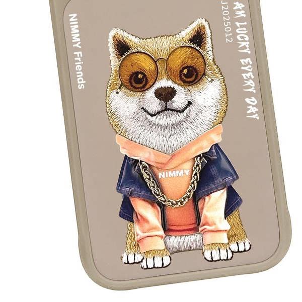 Nimmy Friends Nimmy Glasses Cool Dog Case with MagSafe for iPhone 17 Pro Max 6.9" Brown Orange - N-YJ-IP17-PRO-MAX-012-A