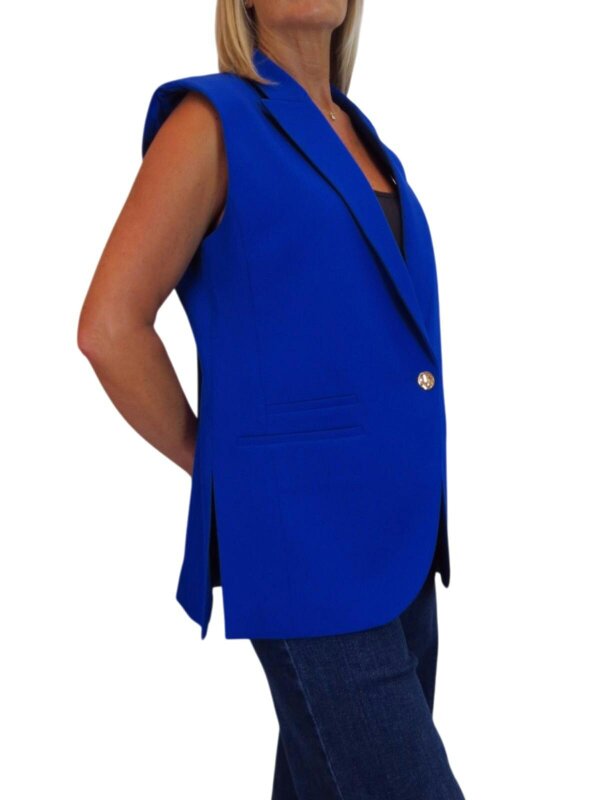 Paulo Due Oversized Sleeveless Blazer Waistcoat