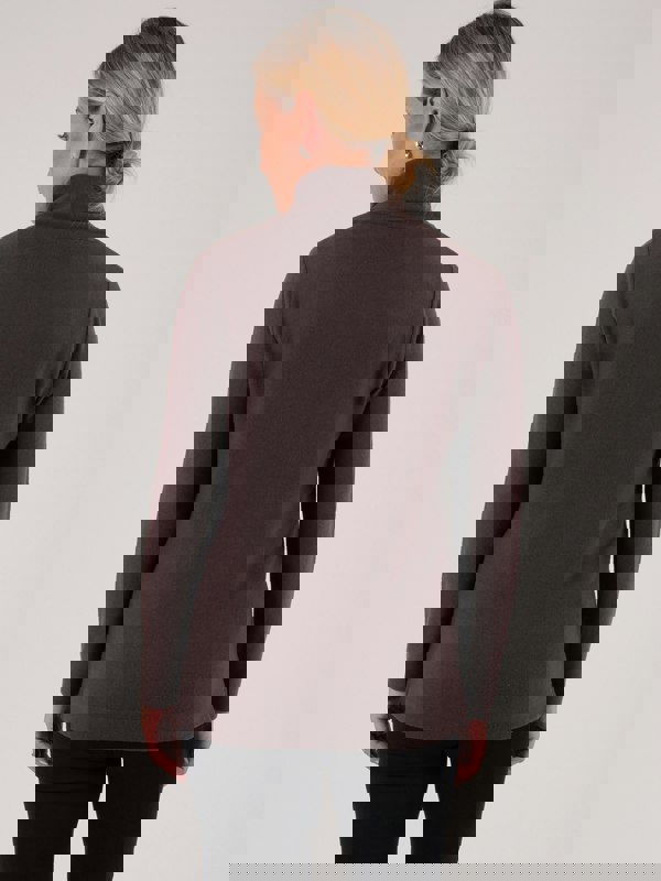 PennyPlain Roll Neck Long Sleeve Top - Dark Latte