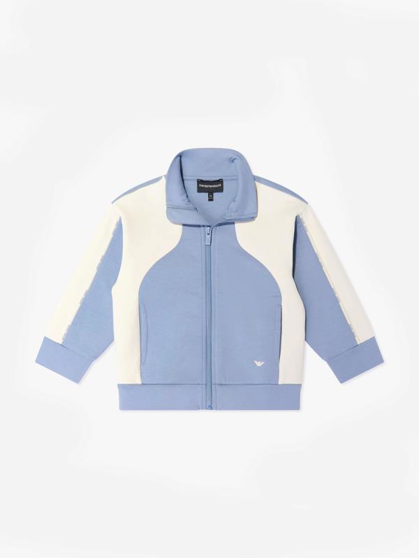 Emporio Armani Boys Colourblock Tracksuit in Blue