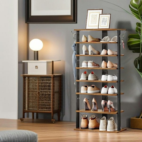 Rafaelo Mobilia 8 Tier Wide Shoe Rack