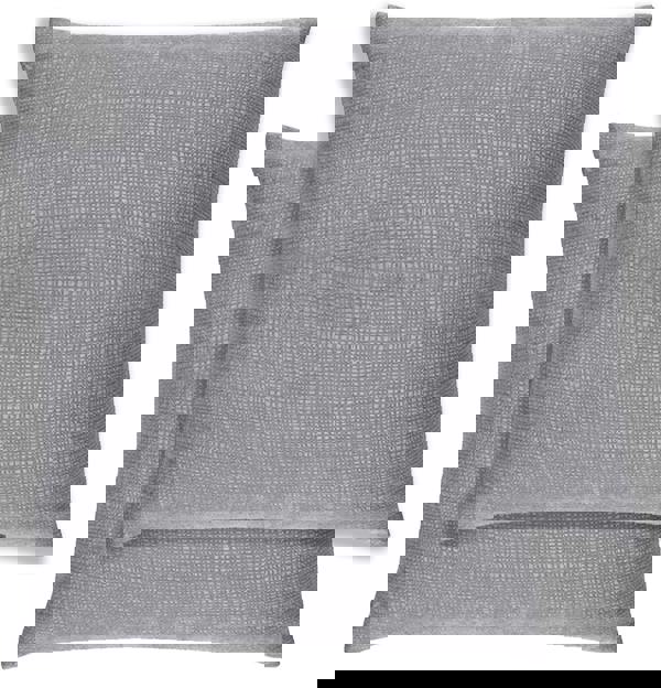 Enhanced Living Pair of Matrix Textured Double Sided Zip Opening Piped Edge Cushion Covers - 43x43cm - Cases Only