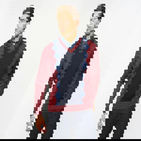 Gabicci G55M06 Fancy Vee Neck Sweater Gabicci Classic MULBERRY